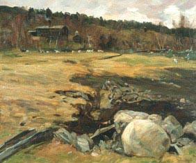 Gustav Wentzel Hostlandskap Sweden oil painting art